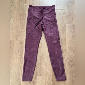 NWOT Gap Fit Blackout Technology High Rise Purple Leggings, Size XS